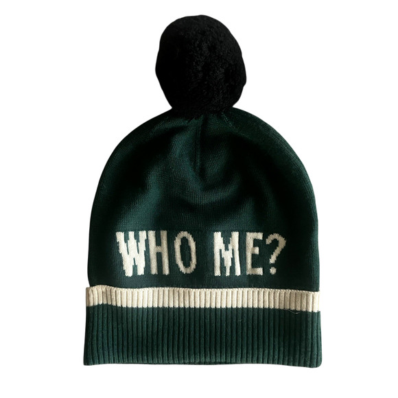 KATE SPADE New York Women\'s Who Me? Owl Beanie 100% Wool Green One Size Hats Off main image 7